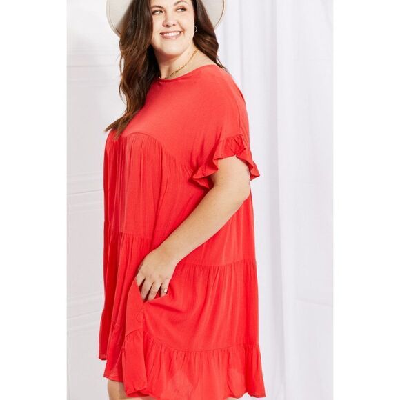 Culture Code Full Size Tulip Fields Tiered Midi Dress - Picture 7 of 13